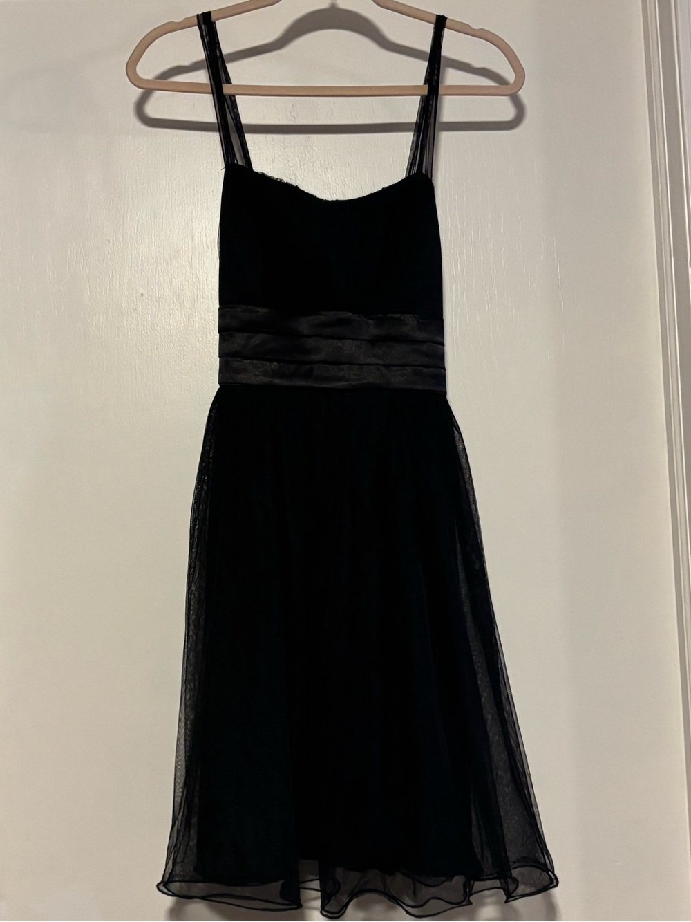 Studio Y Black Midi Dress with Satin Waistband